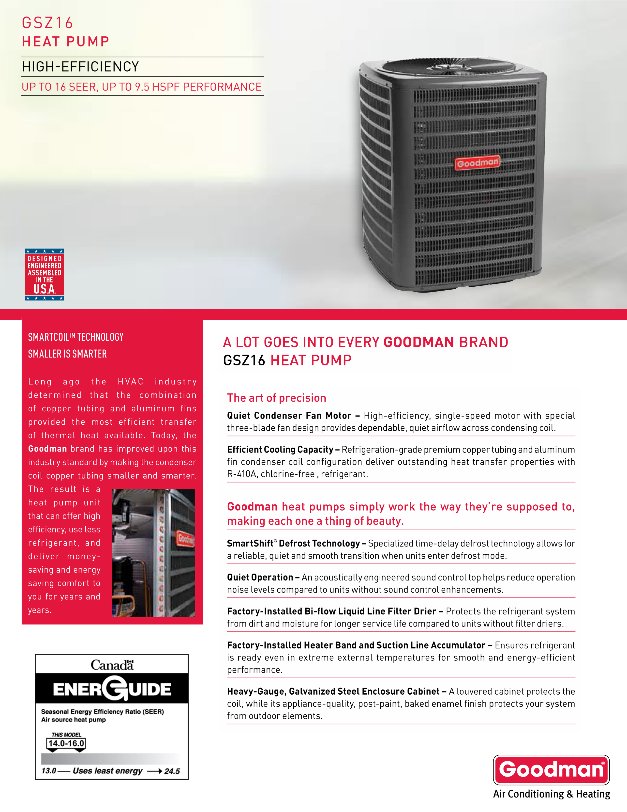 5 Ton Goodman 15 SEER 80% or 96% Dual Fuel Heat Pump System GSZ160601, G*VC801005C, C*PF4961C, TXV